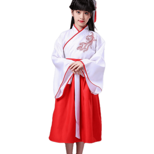 中秋儿童古装汉服演出服女童中国风国学服男童朗诵三字经表演服装