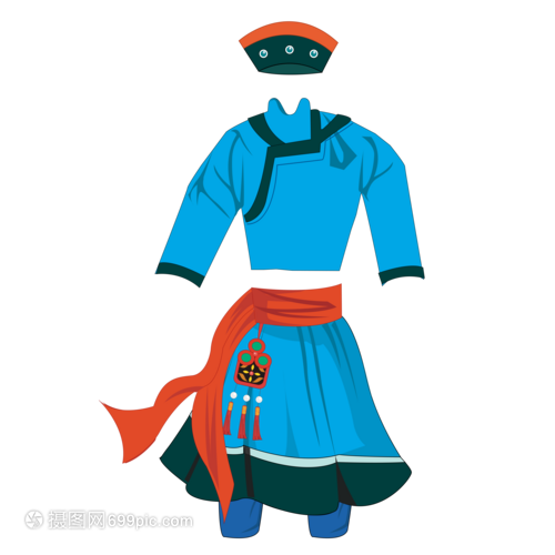 民族服装矢量图